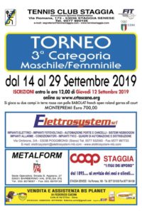 Tc Staggia Torneo 3a categoria 2019 M/F